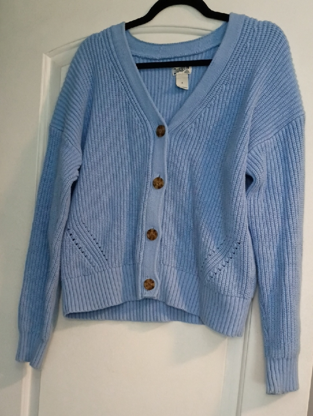 Duluth Trading Company Cotton Cardigan Sweater Small